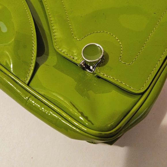 Furla - Patent Leather Shoulder Bag in Green - *Please Read* - Picture 3 of 11